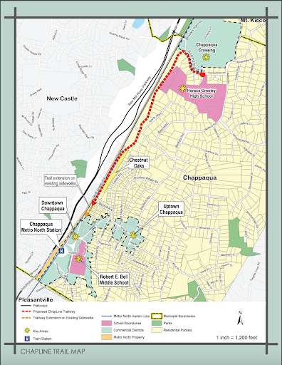 A map of the proposed Chapline path.