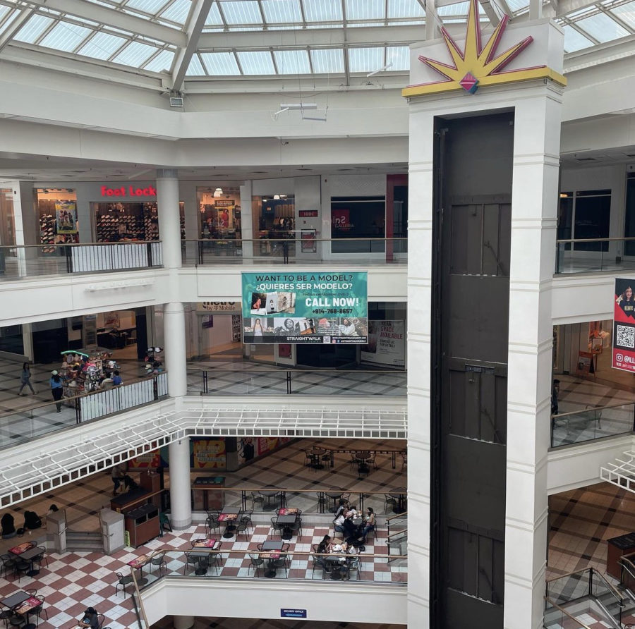 This never-repaired elevator shaft right in the middle of the mall hinted for months at the mall's closing.